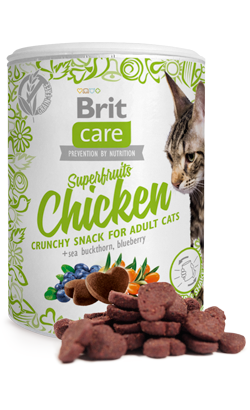 Biscoitos Brit Care Cat Snack Superfruits Chicken para Gato | 100 g