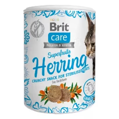 Brit Care Cat Snack Superfruits Herring cat biscuits
