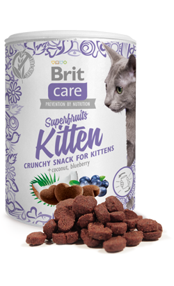 Biscoitos Brit Care Cat Snack Superfruits Kitten para Gato | 100 g