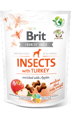 Biscoitos para Cão Brit Care Dog Crunchy Cracker Insects with Turkey and Apples | 200 g