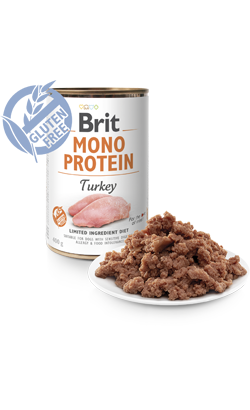 Alimento húmido para Cão Brit Care Dog Mono Protein Turkey | Wet (Lata) | 6 x 400 g