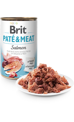 Ração húmida para Cão Brit Care Dog Paté & Meat Salmon | Wet (Lata) | 6 x 400 g