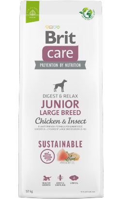Ração para Cão Brit Care Dog Sustainable Junior Large Breed | Chicken & Insect | 12 kg