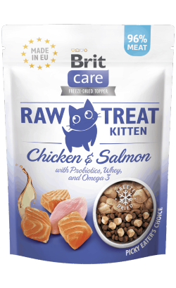 Brit Care Raw Treat Cat Kitten | Chicken & Salmon | 40 g