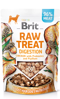 Biscoitos para cão Brit Care Raw Treat Digestion Freeze Dried | Chicken with Probiotics | 40 g