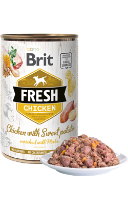 Brit Fresh Dog Chicken with Sweet Potato | Wet (Lata) | 400 g