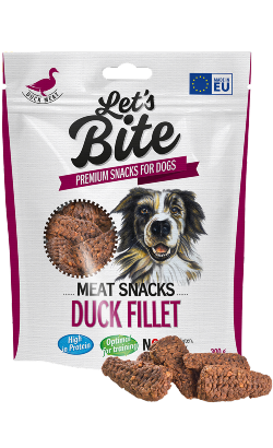 Biscoitos para cão Brit Let's Bite Dog Meat Snacks Duck Fillet | 80 g