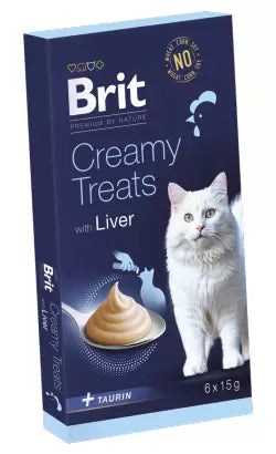 Brit Premium by Nature Creamy Treats Gato Adulto Fígado Grain-Free - Snack para gato