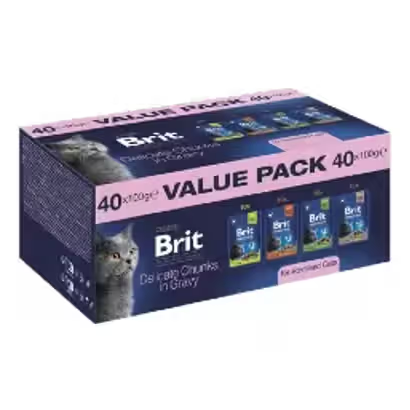 Brit Premium by Nature Sterilised Adult Cat Delicate Chunks in Gravy - Wet food for sterilised cats