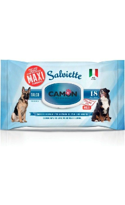 Camon Toalhetes Húmidos Maxi Talco para cão | 18 Toalhetes