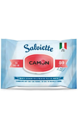 Camon Toalhetes Húmidos Oleo Arvore Chá para cão | 40 Toalhetes