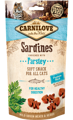 Biscoitos Carnilove Cat Soft Snack Sardines & Parsley para Gatos | 50 g