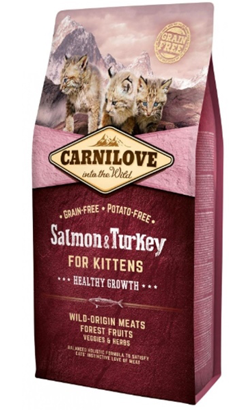 Ração para Gatos Carnilove Grain-Free Kitten Healthy Growth Salmon & Turkey | 400 g