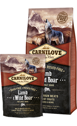 Ração para Cão Carnilove Grain-Free Lamb & Wild Boar Adult Dog | 12 kg