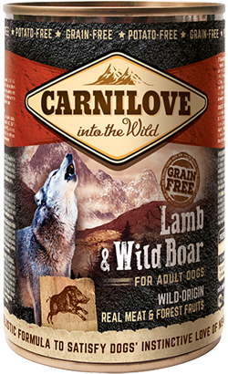 Carnilove Grain-Free Lamb & Wild Boar Adult Dog | Wet (Lata) | 400 g