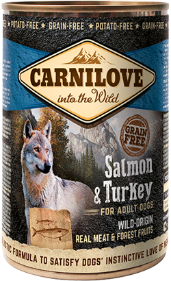 Ração húmida para Cão Carnilove Grain-Free Salmon & Turkey Adult Dog | Wet (Lata) | 400 g