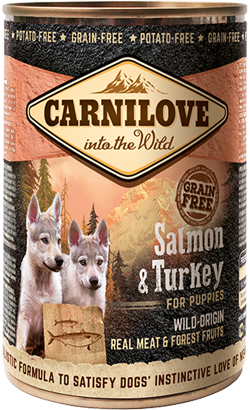 Ração húmida para Cão Carnilove Grain-Free Salmon & Turkey Puppies | Wet (Lata) | 400 g