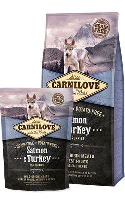 Ração para Cão Carnilove Grain-Free Salmon & Turkey Puppy | 1,5 kg