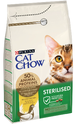 Ração para Gatos Cat Chow Sterilised Chicken | 1,5 kg