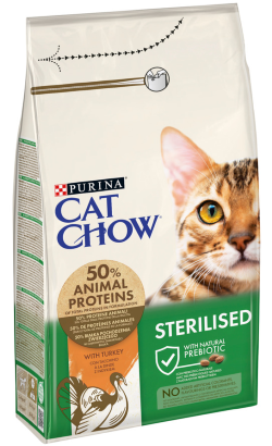 Ração para Gatos Cat Chow Sterilized Turkey | 1,5 kg