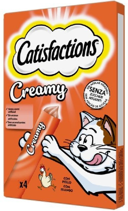 Alimento húmido para gatos Catisfactions Creamy com Frango | Wet (Saqueta) | 4 x 10 g