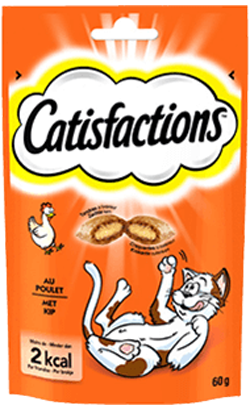 Biscoitos Catisfaction Snack Frango para Gatos | 6 x 60 g