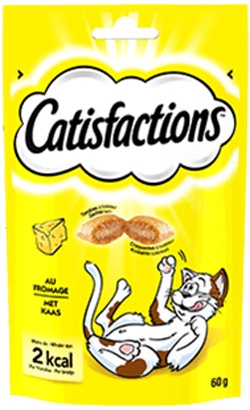 Biscoitos Catisfaction Snack Queijo para Gatos | 6 x 60 g