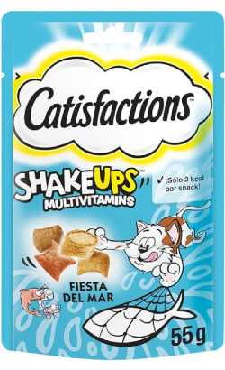 Biscoitos para Gato Catisfactions Shakeups Festa do Mar | 6 x 55 g