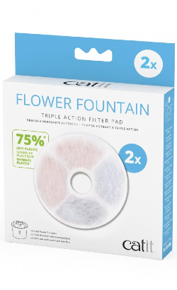 Catit Filtro com Tripla Acção para Fonte Flôr | - 75% plástico | 2 Filtros