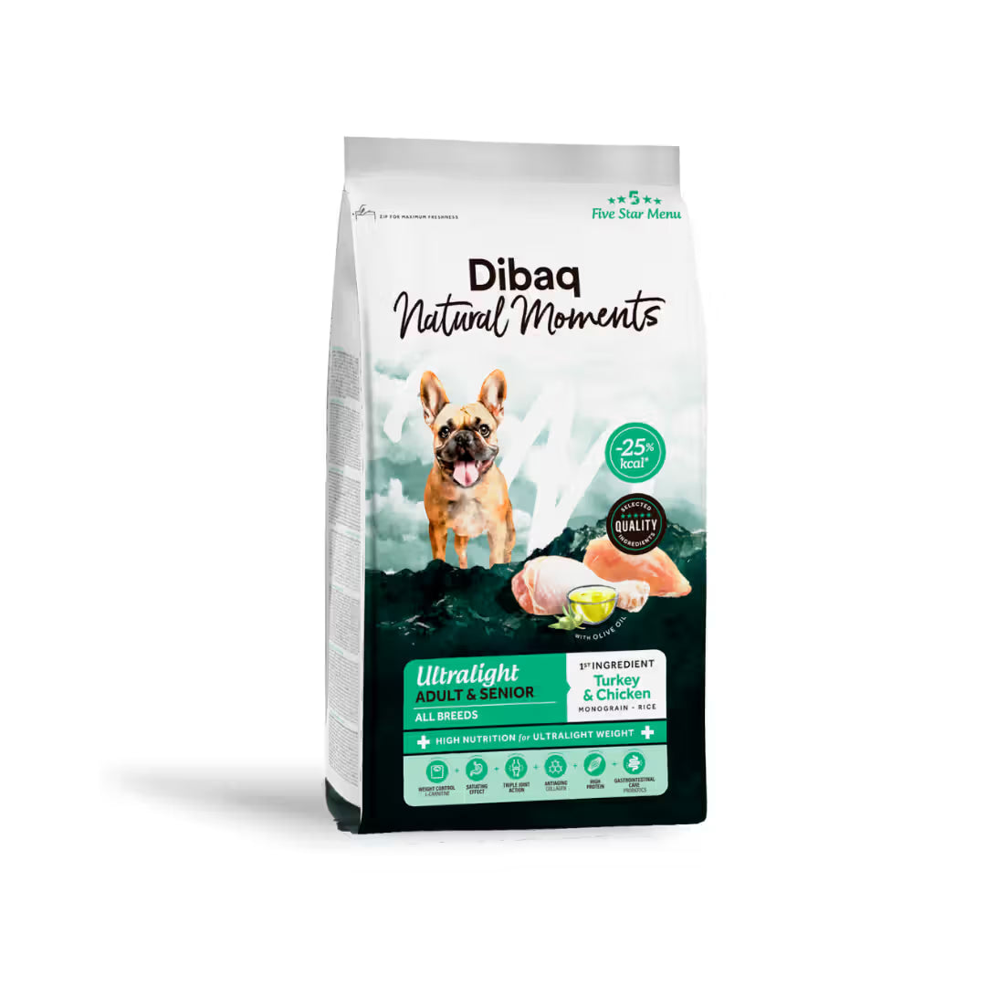 Dibaq Natural Moments Cão Adulto Peru e Frango - Ração seca para cão
