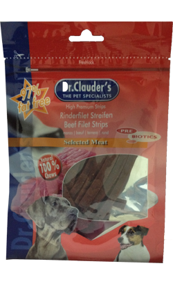 Biscoitos para cão Dr. Clauder's Filet Strips | Beef | 80 g