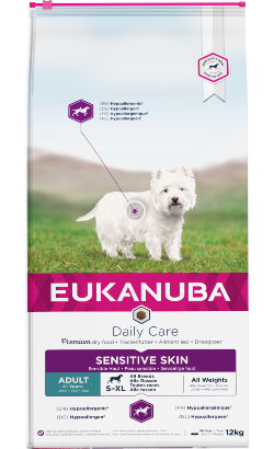 Ração para Cão Eukanuba Adult Daily Care Sensitive Skin | Fish | 12 kg