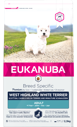 Ração para Cão Eukanuba Adult West Highland White Terrier | 2,5 kg
