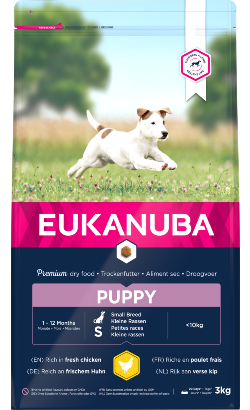 Ração para Cão Eukanuba Puppy Small Breed | Chicken | 3 kg