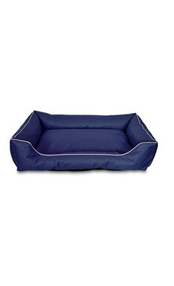 Eurosiam Cama para cão Loft Rectangular Basket com Pegas | Azul | Large