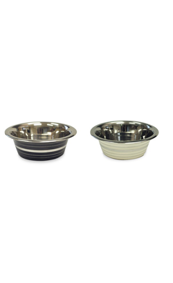 Eurosiam Comedouro Listras | Cores Sortidas | 16,5 cm