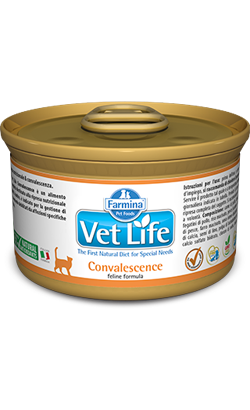Ração Veterinária húmida para Gatos Farmina Vet Life Feline Convalescence | Wet (Lata) | 12 x 85 g