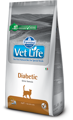 Ração Veterinária para Gatos Farmina Vet Life Feline Diabetic | 2 Kg