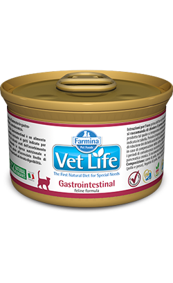 Ração Veterinária húmida para Gatos Farmina Vet Life Feline Gastrointestinal | Wet (Lata) | 12 x 85 g