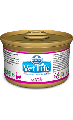 Ração Veterinária húmida para Gatos Farmina Vet Life Feline Struvite | Wet (Lata) | 12 x 85 g