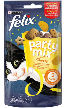 Biscoitos para Gatos Felix Party Cheezy Mix | 8 x 60 g