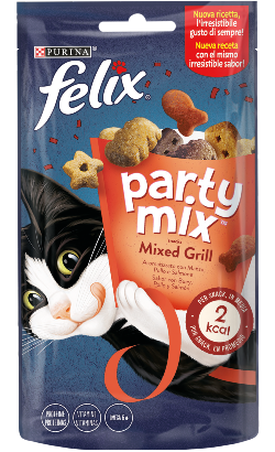 Biscoitos Felix Party Mixed Grill para Gatos | 8 x 60 g