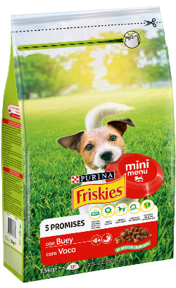 Ração para Cão Friskies Cão Mini Menu | Carne de Vaca | 1,5 kg