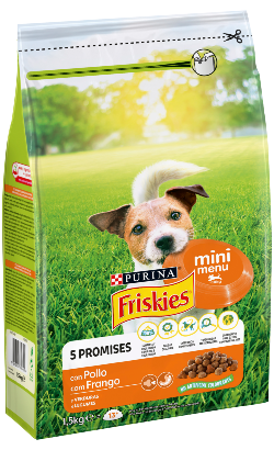 Ração para Cão Friskies Cão Mini Menu | Frango e Vegetais | 1,5 kg