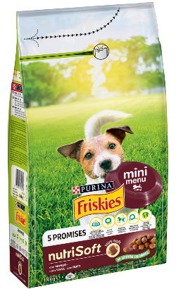 Ração para Cão Friskies Cão Mini Menu Nutri Soft | Carne de Vaca | 1,4 kg