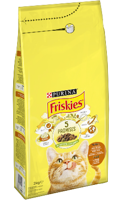 Ração para Gatos Friskies Gato Adulto | Frango, Peru e Azeitonas | 2 kg