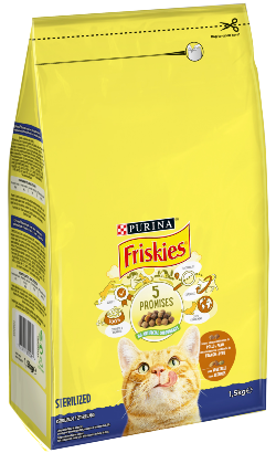 Ração para Gatos Friskies Gato Esterilizados | Peru & Vegetais | 3 kg
