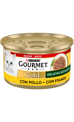 Ração húmida para Gatos Gourmet Gold Delícias Suculentas Frango | Wet (Lata) | 24 x 85 g