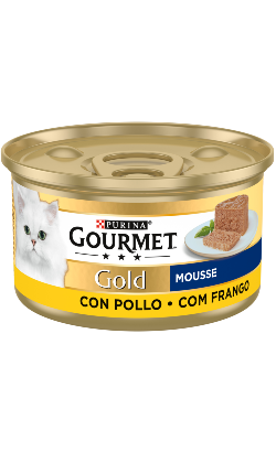 Ração húmida para Gatos Gourmet Gold Mousse de Frango | Wet (Lata) | 24 x 85 g