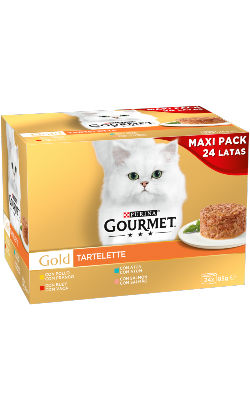 Ração húmida para Gatos Gourmet Gold Tartelette Multipack 24 | Wet (Lata) | 24 x 85g